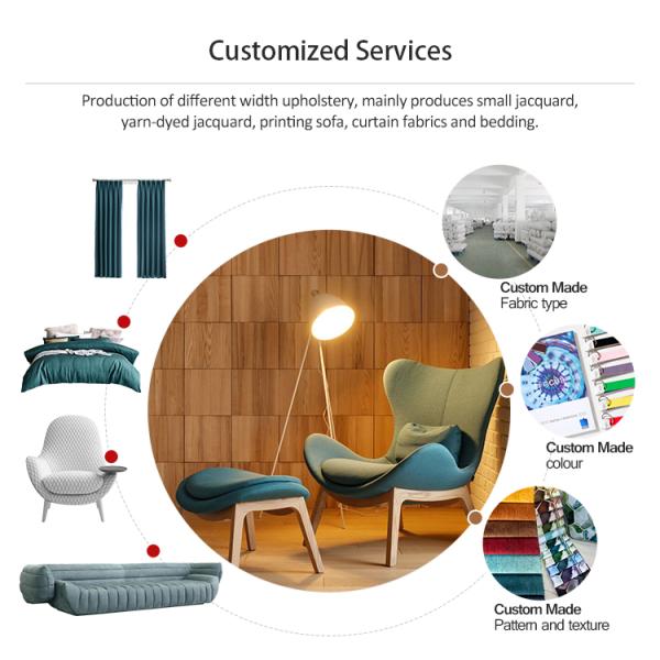 ткань драпирования жаккарда ткани драпирования картины коралла 410gsm сплетенная голубая