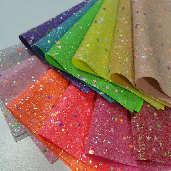 DIY hairbow decoration shoe bag metallic Grade 3 chunky Glitter Sheet Leather Fabric