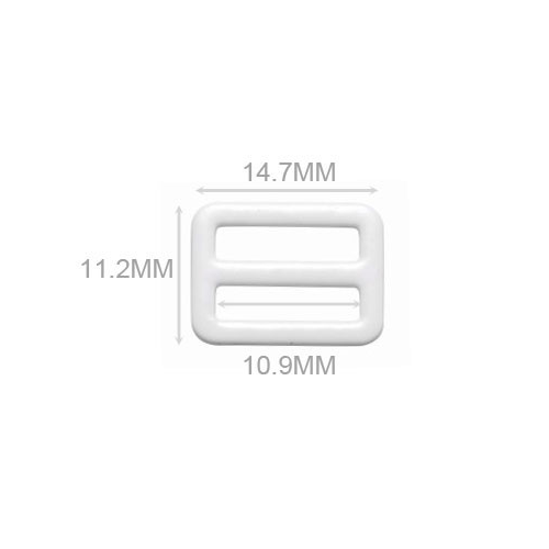 Decorative Rectangle Bra Strap Rings And Sliders 10.9mm 13mm