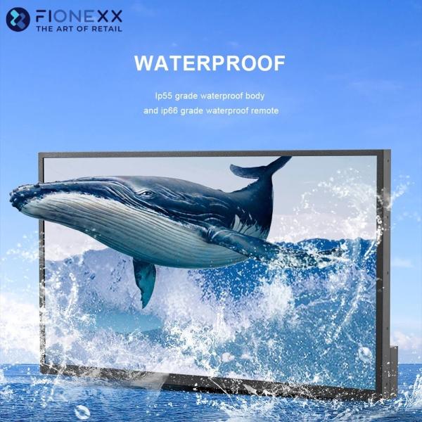 Flat Full Sun IP55 Waterproof QLED TV 2000nit 3500nits 4k Television HD All Metal Housing Outdoor TV 16 9 Aspect Ratio
