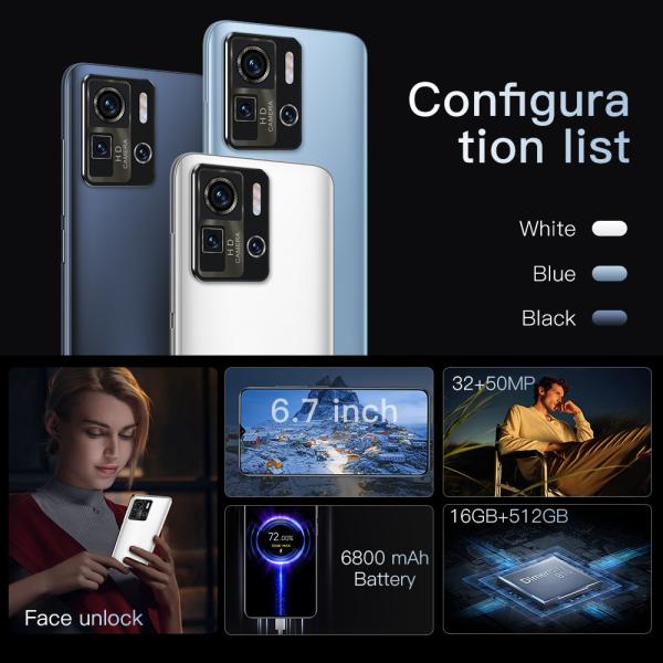 Original Unlock XM MIX4 Full Screen 512GB Android 11 Smartphone Dual SIM Card