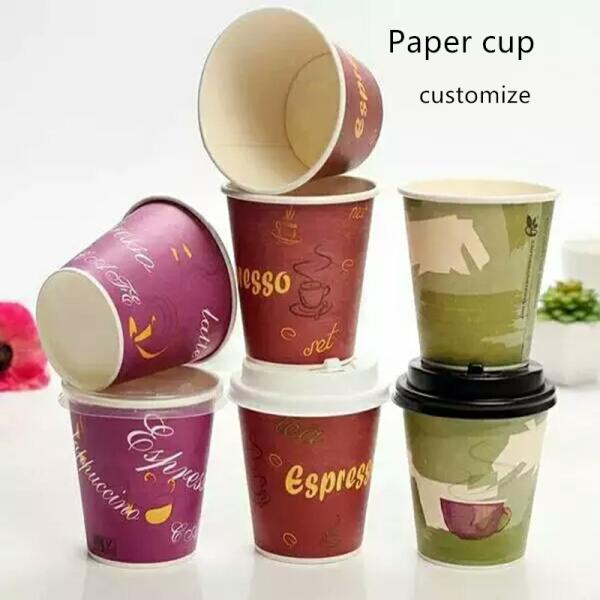 Le PLA compostable a rayé les tasses en bambou de boissons de papier de la fibre 280gsm