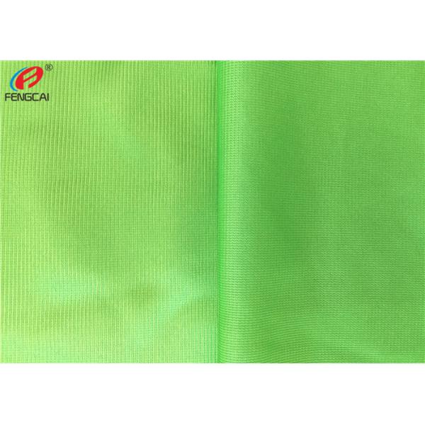 Warp Knitted Polyester Tricot Knit Fabric Shiny Dazzle Fabric For Jerseys Green Colour