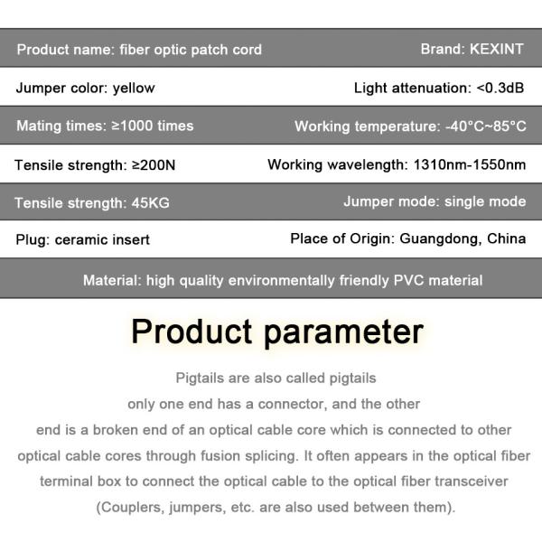 Режим SC/UPC одиночный к отрезку провода 0.9mm OM1 OM2 гибкого провода многорежимного волокна
