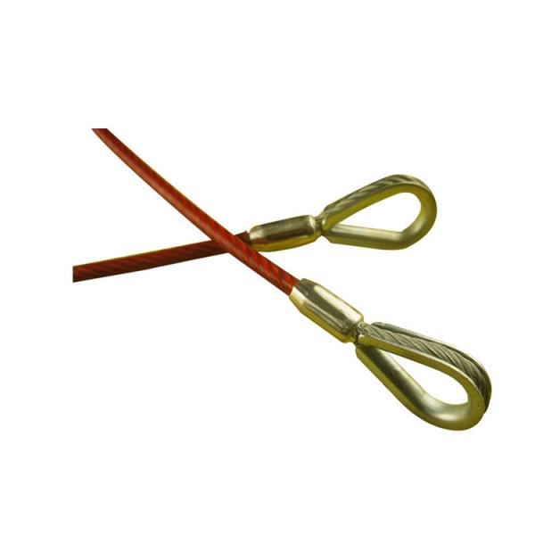7x7 Construction Flemish Eye Wire Rope Sling with Galvanized Surface and 3700lbs Breaking Strength