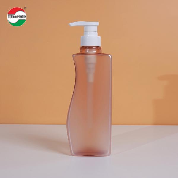 Clear PET Jars For Shampoo Shower Gel 500ml Plastic Bottle With Pump Press Lid Customized Service