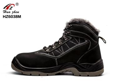 Winter Keep Warm Industrial Work Shoes Smooth High Ankle With Anti Static Fur