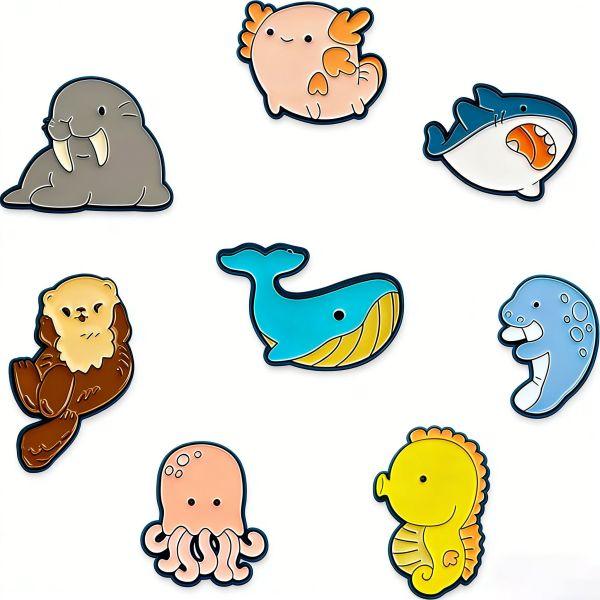 Custom gold metal lapel pins with soft/hard enamel from China wholesale for hats and clothes.
