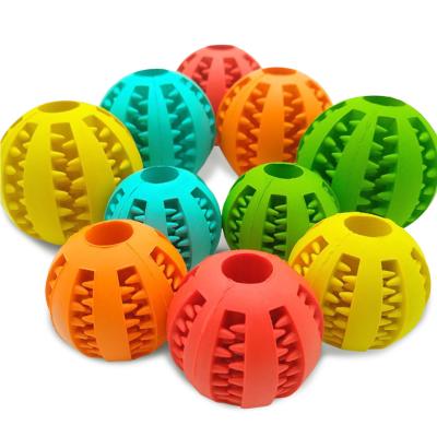 5cm 6cm 7cm Rubber Dog Toy Ball Durable Tough Non Toxic Chew Toy IQ Training Toy