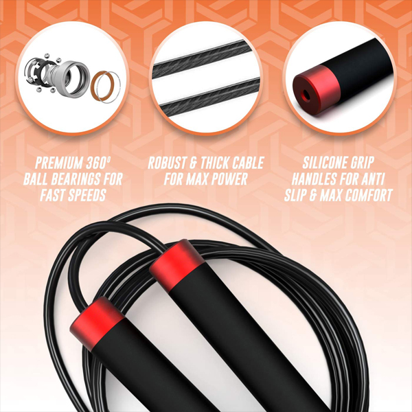3M Silicone Grips Metal Handles Durable Jump Ropes For Fitness Exercise