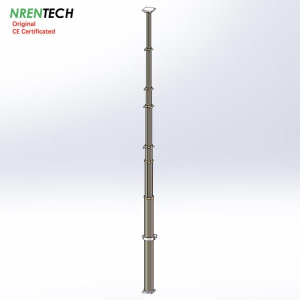 18m-400kg heavy duty payloads non-lockable pneumatic telescopic mast for antenna poles