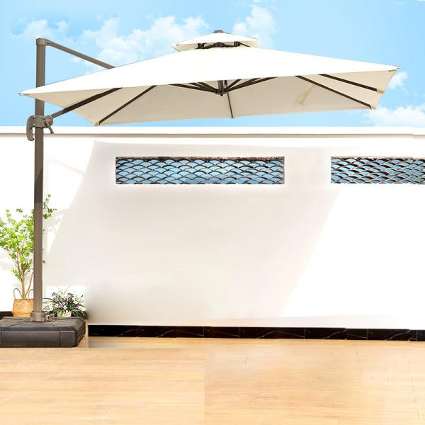 Outdoor Cafe Villa Pool Side Umbrella with Lighted Handle and 38mm Aluminium Pole