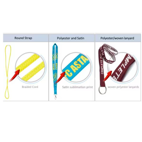 ROHS Mobile Phone Nylon Lanyard Strap ID Card Holder Keys Custom