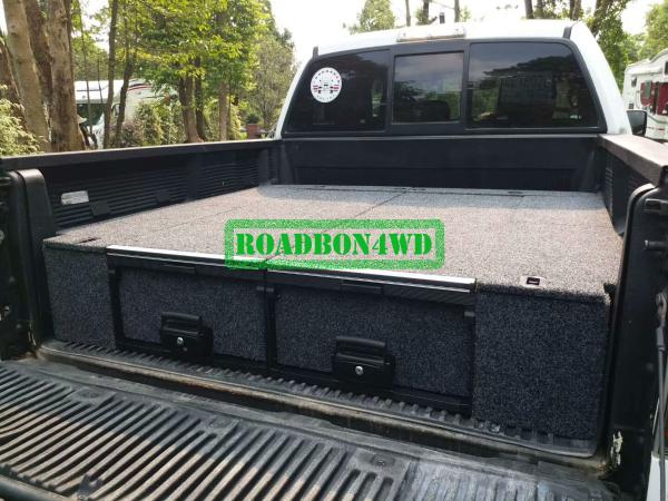 AUSTRALIAN STANDARD 4WD REAR STORAGE ROLLER DRAWER FOR PICKUP TRUCKS WITH KITCHEN EQUIPMENT