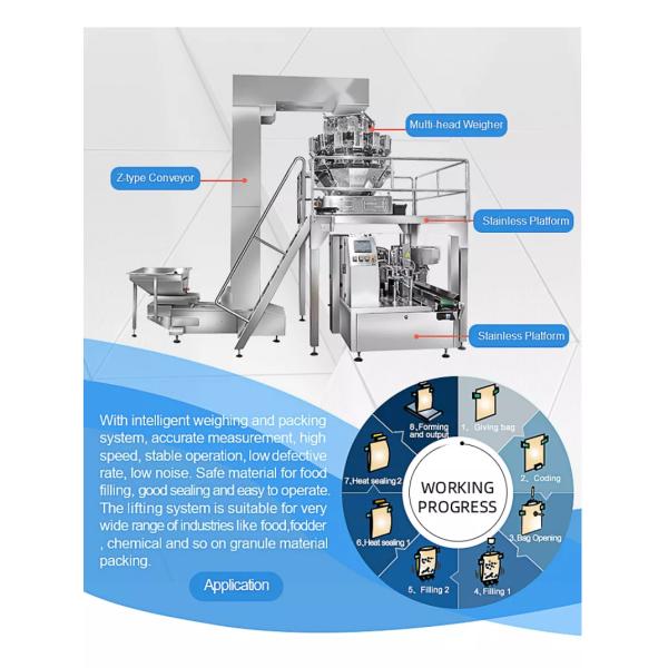 Весить Multihead машины упаковки еды гайки сумки Premade автоматический