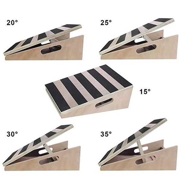 Adjustable Wooden Slant Board Workout Non Slip Wooden Fitness Equipment