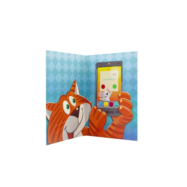 Laser Cutting Recordable Thank You Cards , 3D OEM Voice Recording Card  Autoplay