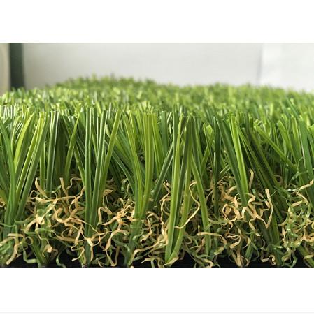 2 Inch Garden Artificial Grass 16600 Detex Curved Wire Yarn Shape