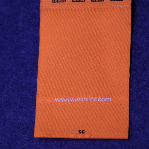 Woven Clothing End Fold Label Washable Cotton Garment Iron On Clothing Labels