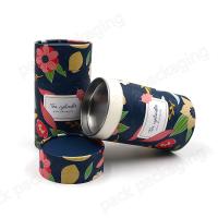 Luxury Cardboard 1200g 2mm Round Gift Boxes For Power Tea Coffee