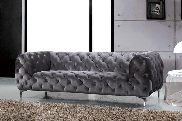 Hot sale velvet chesterfield sofa tufted upholstery blue velvet event rental furniture wedding sofa set