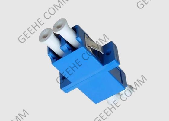 Blue Color Single Mode Duplex LC To LC Fiber Optic Cable Adapter With Flanges
