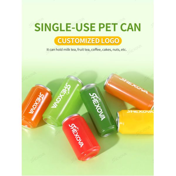 Eco Friendly Custom Logo Plastic Can Jars With  B64 Aluminum Lid