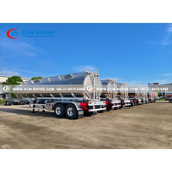 38000L Capacity 3-Compartment Aluminum Alloy Fuel Tank Semi-Trailer for Bulk Fuel Transport