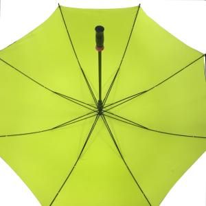 Para-chuva de golfe compacto preto e à prova de vento com alça reta
