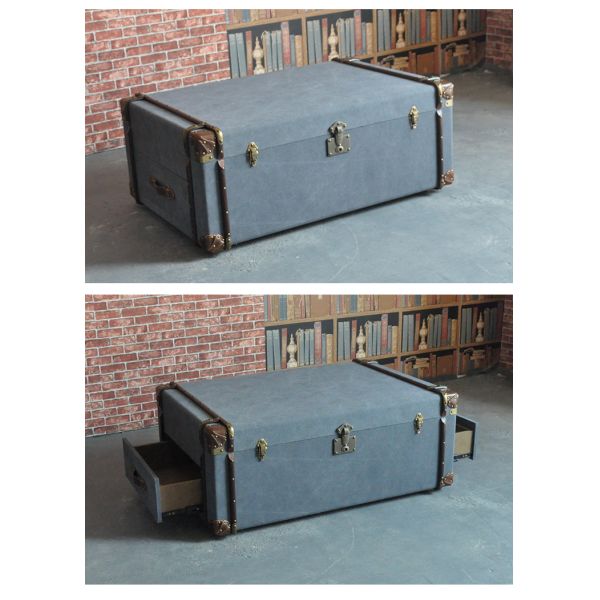 Nidea #8605 American Retro Style Leather Coffee Table Storage Cabinet Personalized Home Furniture Living Room Villa Restaurant