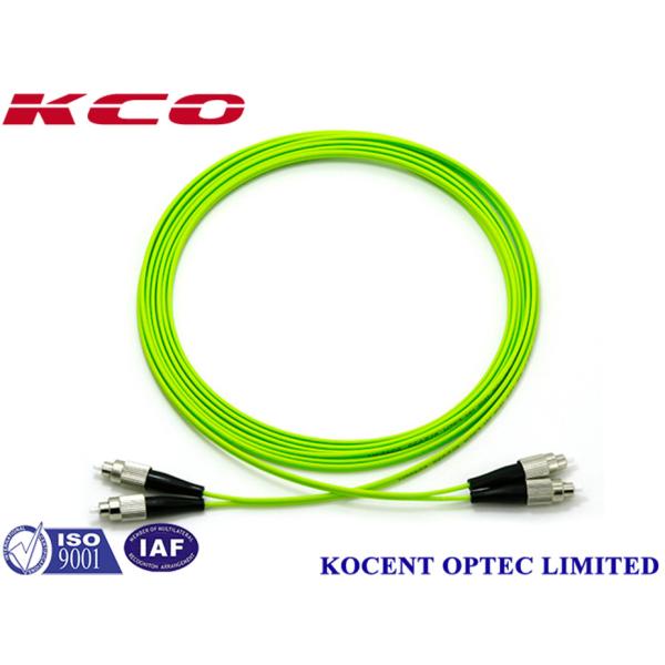 FC-FC OM5 Optical Fiber Patch Cable with 50/125 Multimode Fiber 0.35dB Insertion Loss and 60dB Return Loss