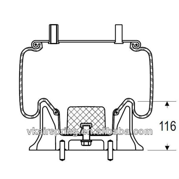 Firestone Reversible Sleeve Air Spring, 9.45 X 6.40, Truck Part No. W01-358-9073 For  HENDRICKSON TRAILER And Kenwoth