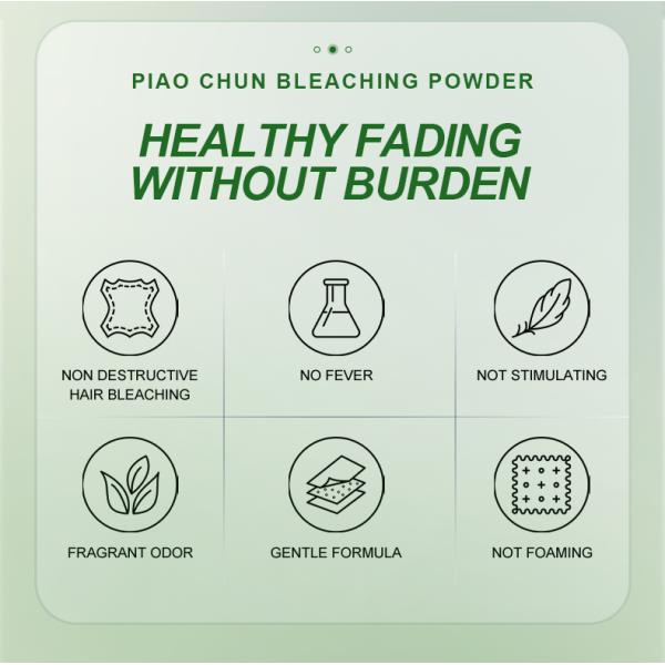 Polvo aclarador de cabello de salón de calidad 1000g ¥ 8-9 niveles aclarador, amigable con la piel, fuerte desvanecimiento, blanqueador de alta calidad