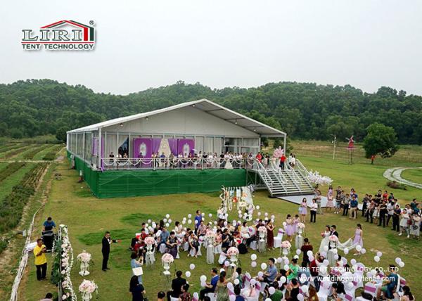 White Roof Outdoor Wedding Reception Tent , Alumium Frames Marquee Tent