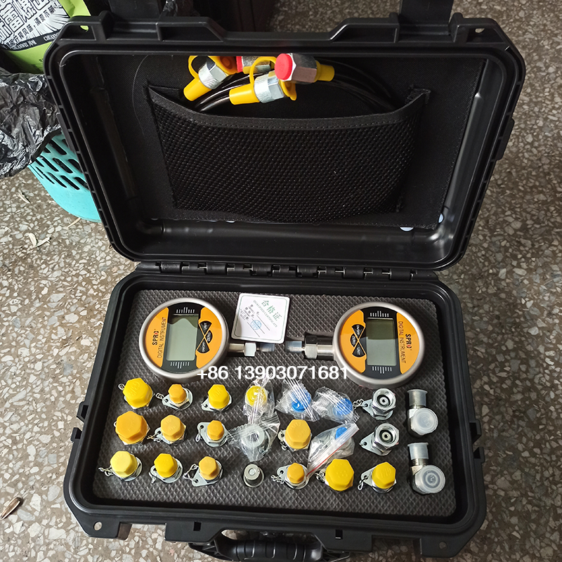 Hydraulic Hammer 0-60 Mpa XZTK-70MD Pressure Test Gauge Diagnostic Tool Adapter Precision Digital Pressure Gauge