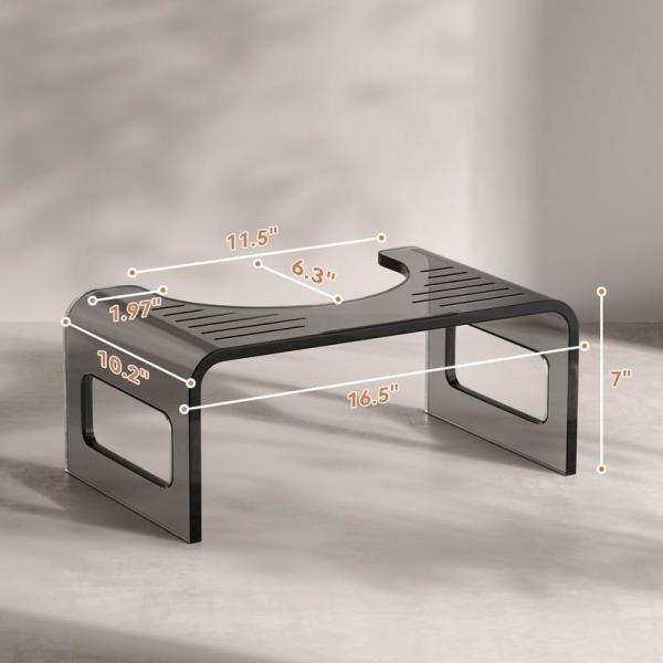 Kids And Adults 7 Height Acrylic Lucite Step Stool Custom Thick For Toilet Bathroom