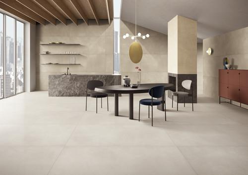 Grey Ceramic Tile Bathroom Textured Microcement- Marmorino Light Grey Color 750*1500mm Size