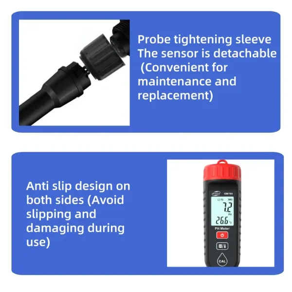 LCD Backlight Display Portable Digital PH Meter for Accurate Water Quality Testing