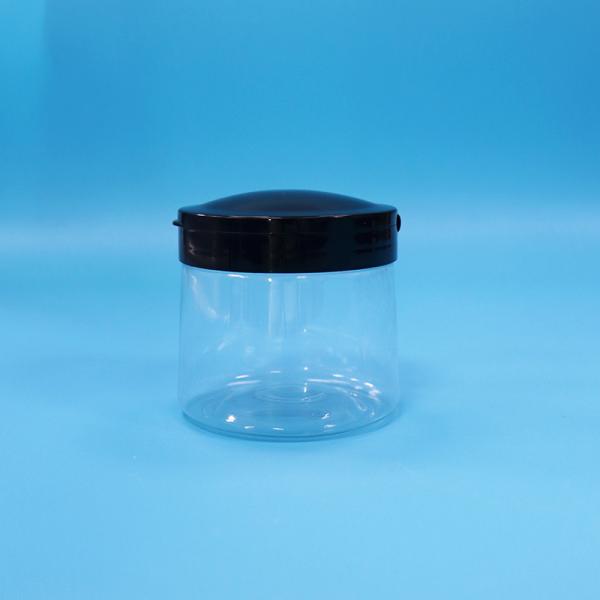 食品グレード 透明 小型丸型 プラスチック 食品 貯蔵器 プラスチック スクリップ トップ 蓋