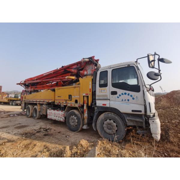 Pompe à béton orange semi-sec de type 42m pompe à béton à béton utilisée