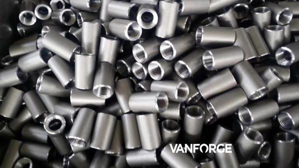Forged NPT Pipe Threaded Coupling , Stainless Steel Threaded Coupling