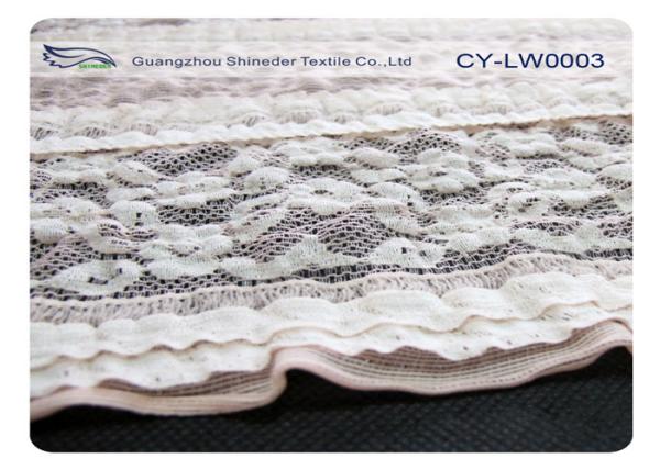 Anti-Static Nylon Spandex Stretch Lace Fabric For Wedding Dress CY-LW0003