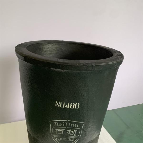 High Temperature Cylindrical Crucible Chemical Resistant Black Large Graphite Crucible