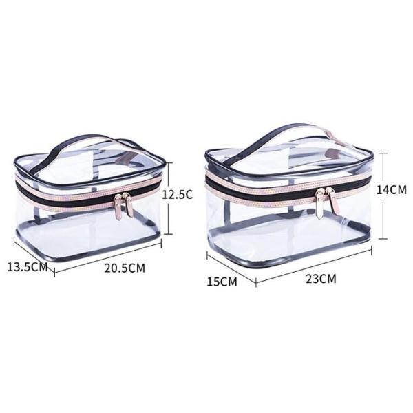 PVC Mini Plastic Cosmetic Bags , Cosmetic Tote Bags Printed Promotional