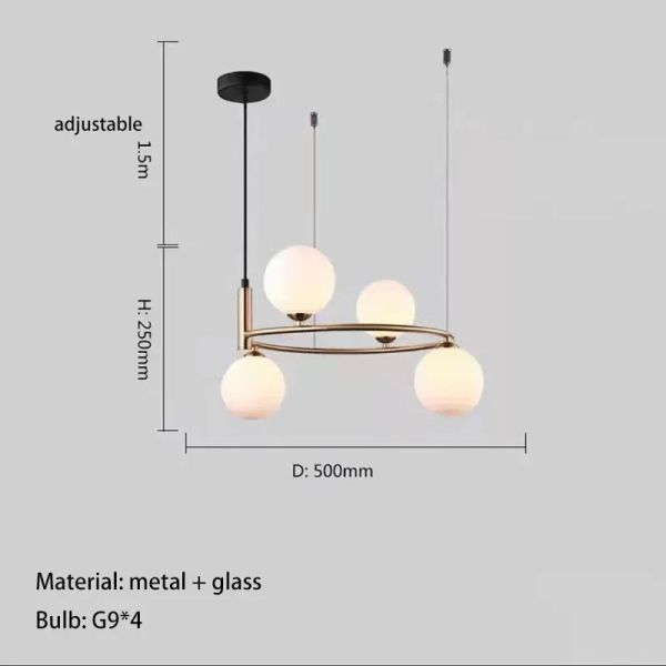 Nordic Magic Bean Galss Chandelier Restaurant Light Glass Ball Pendant Light（WH-AP-673）