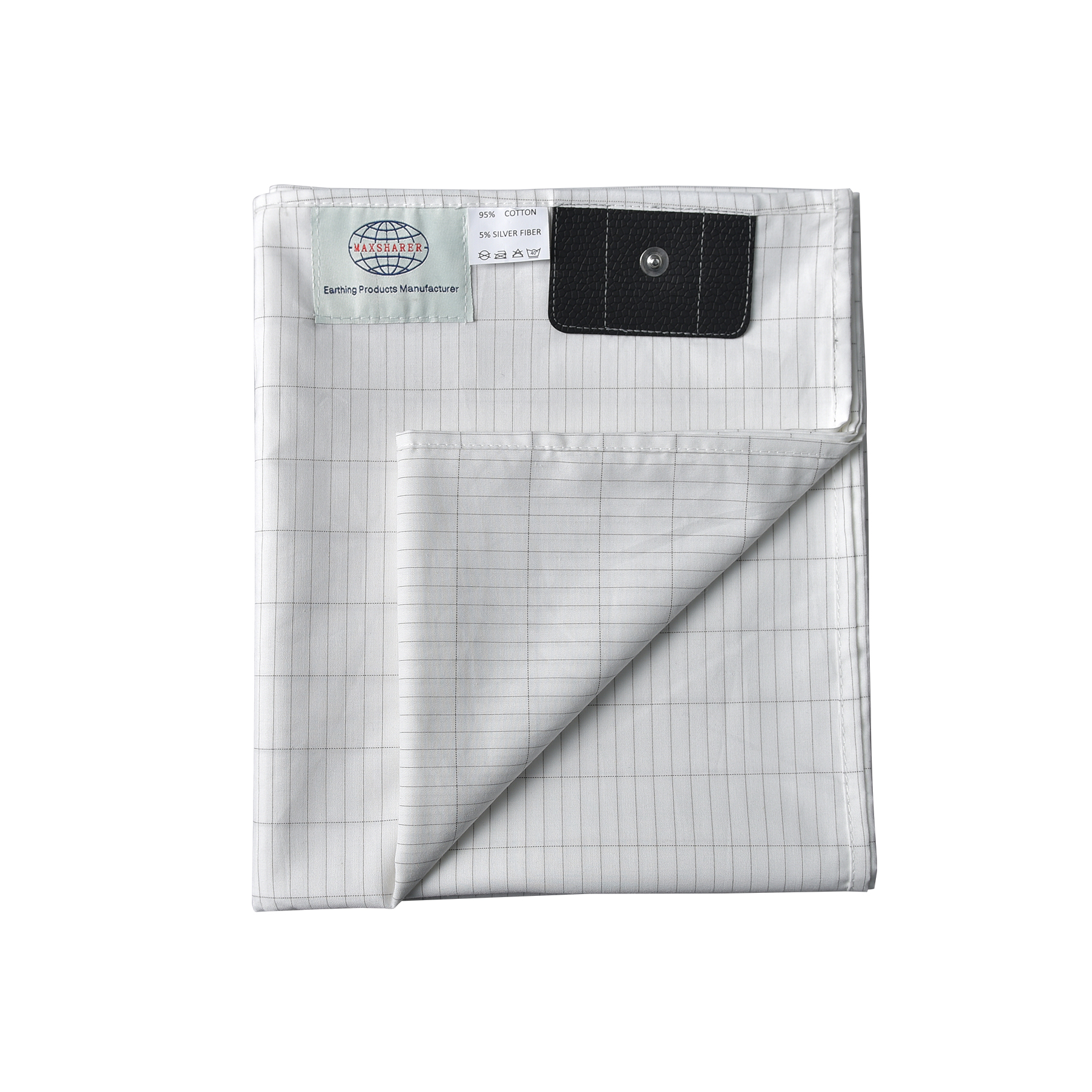 Conductive Earthing Bed Sheet Organic Cotton Ground Esd Conductive Grounding Bed Sheets With EMF Grounding 15FT Cord Protect