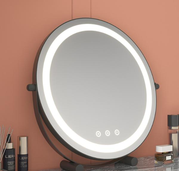 Touch Screen Small Vanity Mirror with LED Lights for Personal Beauty Makeup