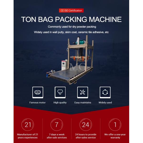 Vente d'usine 500 kg 1000 kg 1 tonne 2 tonnes en vrac Jumbo Bag Machine d'emballage de sable Ciment de chaux poudre de remplissage de la machine d'emballage