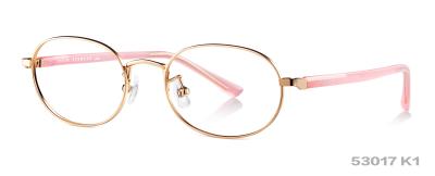 PARIM Round Kids Eyeglass White Rose Gold Mental Optical Frames Prescription Eyeglass Frames