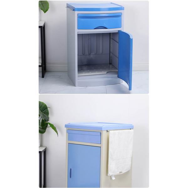 Medical Bedside Table H760*W480*D460MM Hospital Durable Steel Locker With Towel Rack